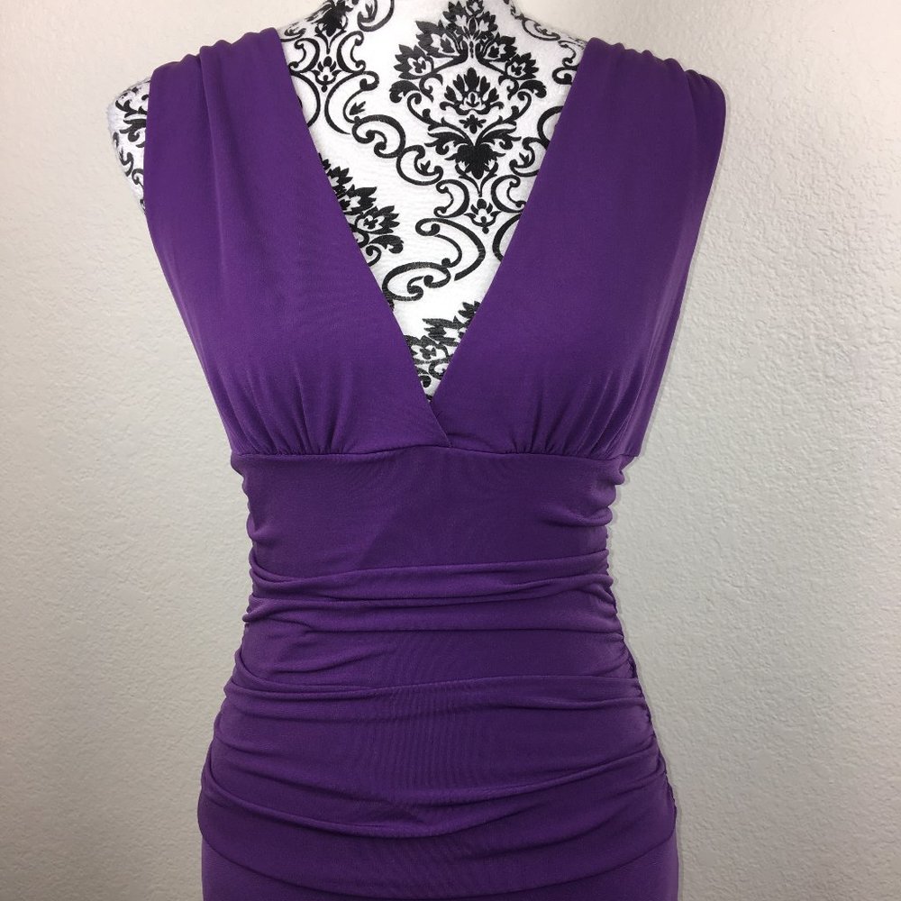 Deep V Empire with Faux Blouson Dress